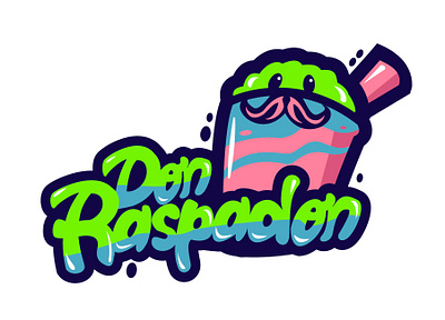 Don Raspadón Logo comida food helado ice ice cream illustration imagotipo logo milkshake raspados restaurant smoothie vector vectores