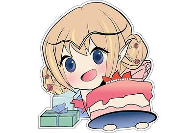 Angela (mlbb) sticker illustration vector