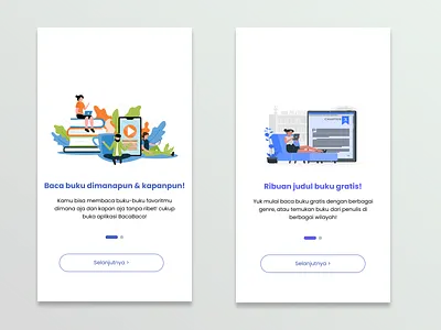 Onboarding BookApp animation branding graphic design logo ui