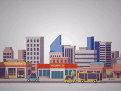 Motion Cuts 067 | MonkeyBusiness animation animation 2d animation after effects city colorful illustration motion motion design motion graphics skyline streets transit