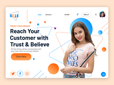 "Business Service Landing Page" Web Design branding business business service dashboeard design graphic design illustration landing page logo minimalist mobile sign in mobile sign up form new ui services sign in trendy design ui ui design web design website design