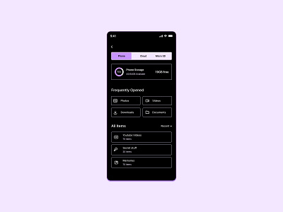 A file manager app screen app design figma graphic design ui ux