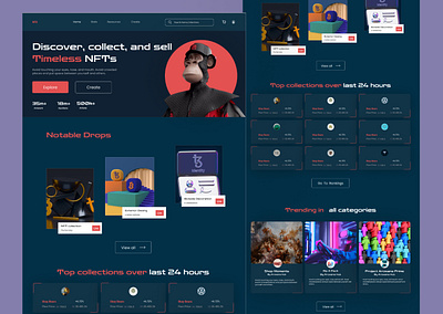 NFT LandingPage bitcoin card crypto currency design ethereum fashion futureswap home homepage modern nft nft landingpage trading ui uiux ux wallet website