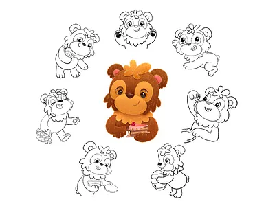 Little bear. Character design animal art art bear book illustration character character design children book children character children illustration cute illustration kawaii sketch