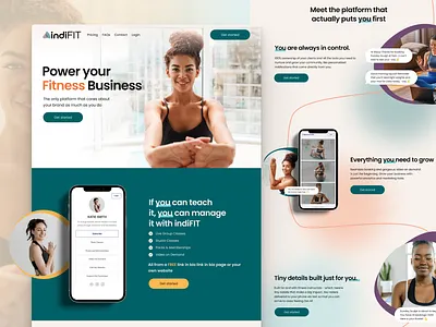 UI Design for Fitness Website adobe photoshop brochure design graphic design illustration landing page logo branding mobile app design ui ux web design