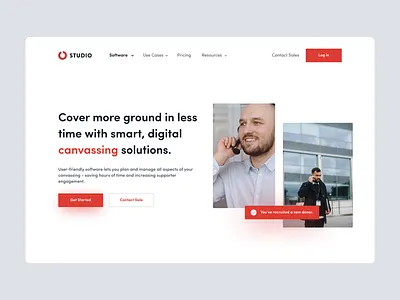Dot Studio - SaaS Landing Page b2b business creative design design hero hero section homepage minimal product saas saas landing page saas website sales ui ux web web design webapp website website design