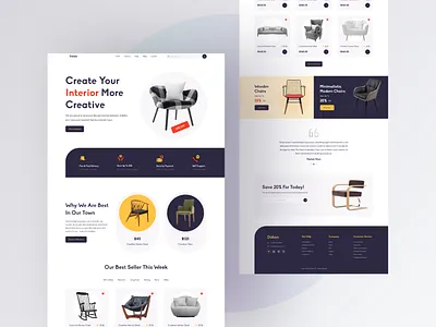 Furniture Landing Page Design 2022 branding clean creative design furniture furniture e commerce furniture landing page furniture product design furniture sell furniture web redesign furniture website design inspiration landing page design minimal product page design responsive design website design website redesign wireframe