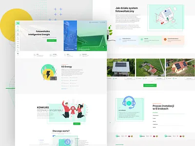 EG Energy branding company design digitalnoxdesign egenergy energy home page illustration landing logo onenox solar solar panels ux web design web site white ui