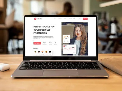 Web site design: landing page home page UI UX design