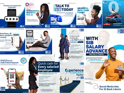 Social Media Ads. for SI Bank Liberia branding graphic design logo