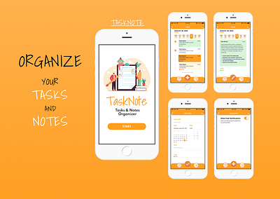 TaskNote app branding design graphic design illustration logo typography ui ux vector
