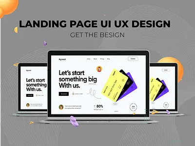 Web site design: landing page home page UI UX design
