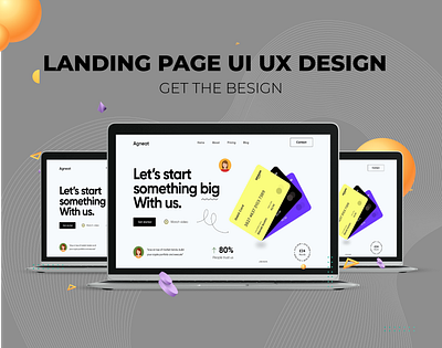 Web site design: landing page home page UI UX design