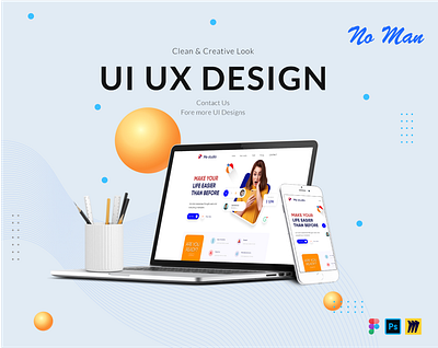 Web site design: landing page home page UI UX design