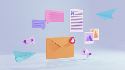 3D Email Notification illustration Design 3d 3d design background banner blender blue design email figma graphic graphic design illustration infographic mail mockup newsletter notification photoshop ui ux