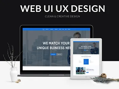 Web site design: landing page home page UI UX design