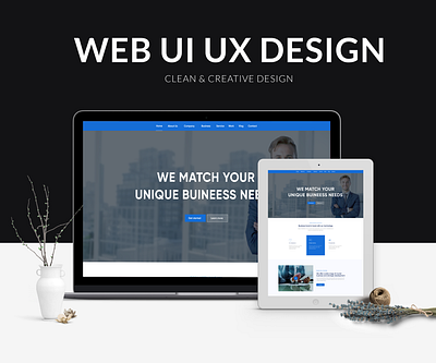 Web site design: landing page home page UI UX design