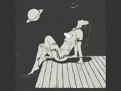 Tranquility 🤍 2d 2d animate animate animation artist artwork design digital digital art digital artist digital painting frame by frame frame by frame animate gif girl graphic design illustration motion graphics photoshop