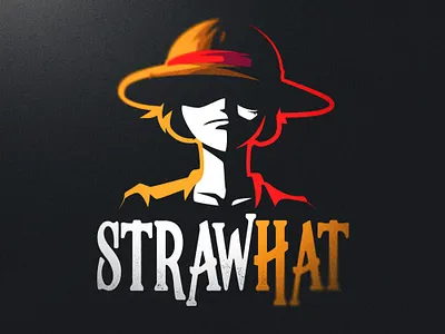 STRAWHAT LUFFY anime branding cool design esports gaming logo illustration logo mascot vector
