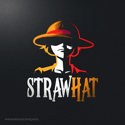 STRAWHAT LUFFY anime branding cool design esports gaming logo illustration logo mascot vector