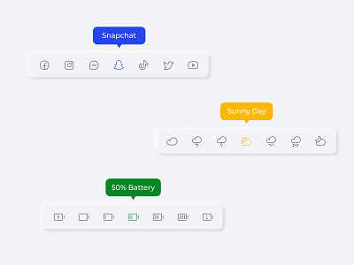 Daily UI #087 - Tooltip 087 battery icons battery tooltip cloud icons clouds tooltip daily ui daily ui 087 dailyui dailyuichallenge day 87 design figma social media icons social media tooltip tooltip ui ux