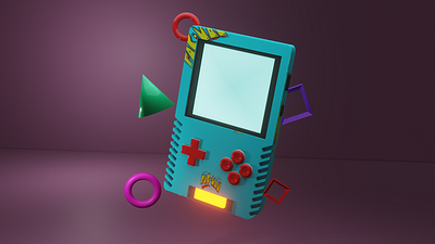 3D Gameboy Model 3d 3d assets animation blender design game gameboy games graphic design green illustration modelling play playstation render video games