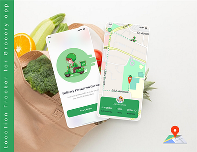 Location Tracker (DailyUi - 020) 020 dailyui grocery app mobile design
