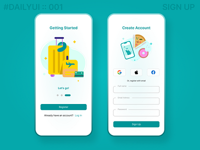 Daily Ui 001 - Sign Up app dailyui design graphic design ui ux