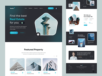 Real Estate Landing Page Design 3d animation app app design branding design graphic design landing pages logo motion graphics ui ux web design