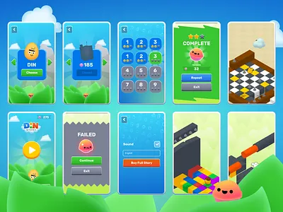 DiN Story UI android casual game ios mobile game ui