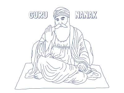 Daily UI #088 - Avatar 088 avtar daily ui daily ui 088 dailyui dailyuichallenge design dya 88 figma guru guru nanak guru nanak illustration illustration nanak sikh 1st guru sikhism