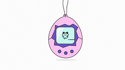 90s Tamagochi design graphic design illustration vector web