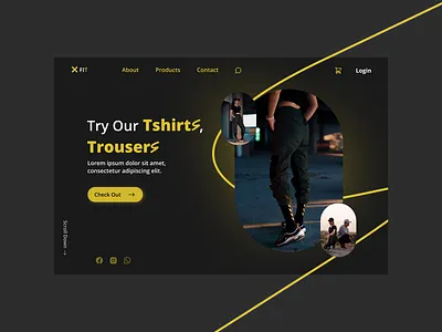 Product Landing page for X-Fit branding design ui ux website