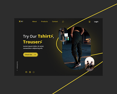 Product Landing page for X-Fit branding design ui ux website