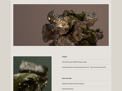 Ari Weinkle Concept 3d beige black clean concept design landing page layout minimal ui web design