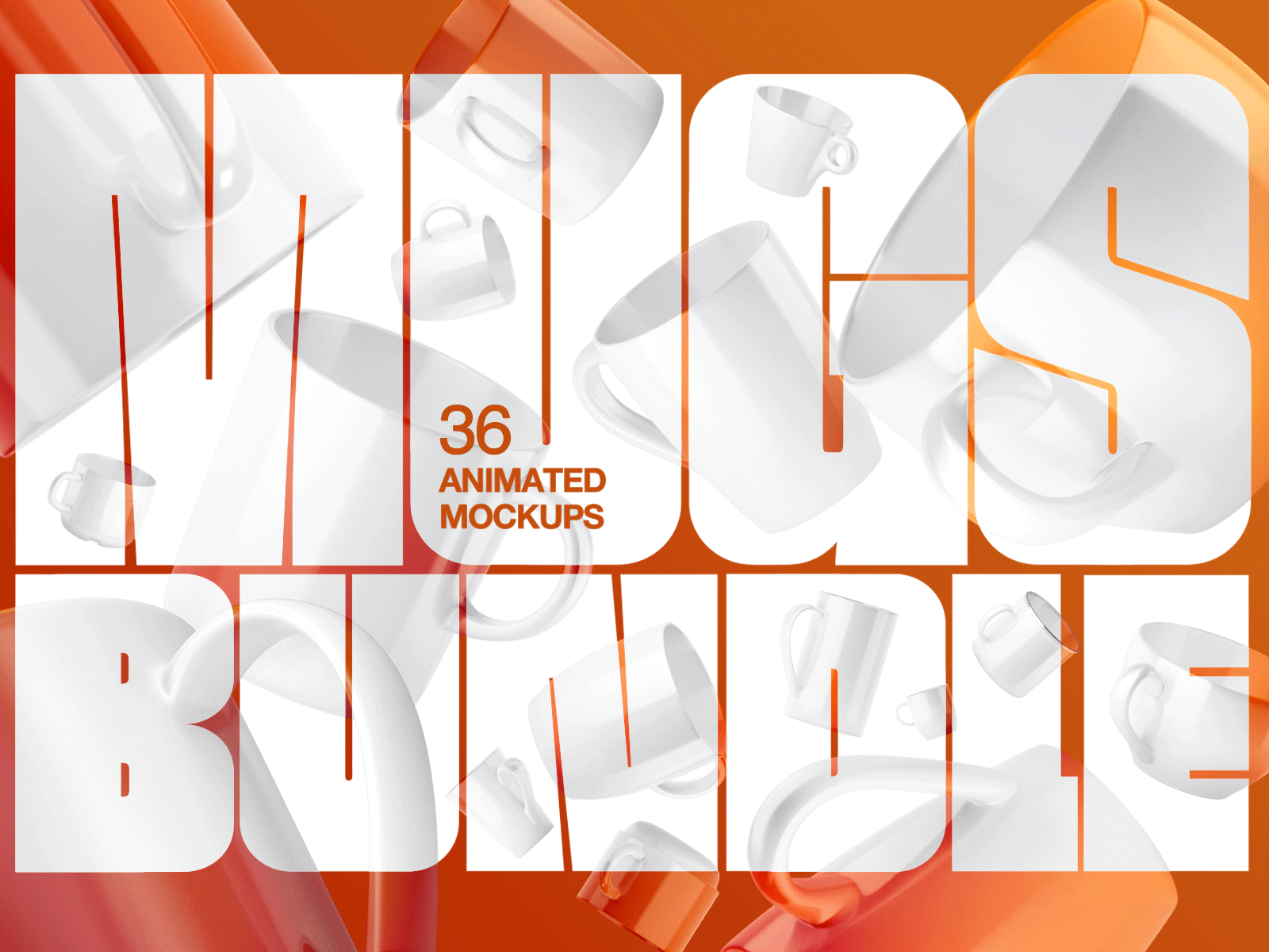 360° MUGS BUNDLE animated ceramic download drink mockup mugs psd utensil