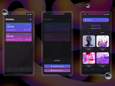 Crypto Wallet App animating animation app bitcoin wallet crypto crypto currency crypto exchange crypto trading crypto wallet cryptocurrency design nft trading ui ui ux