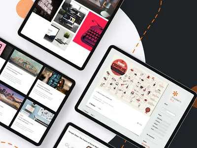 UI/UX Overview → Blog Interface Design design logo responsive ui ux web design website