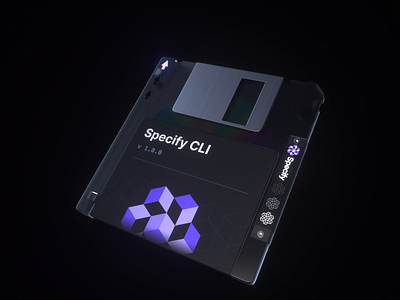 Specify CLI Update — Floppy Disk 3d 80s animation cinema4d cli floppy graphic design octane retrofuture rotation video