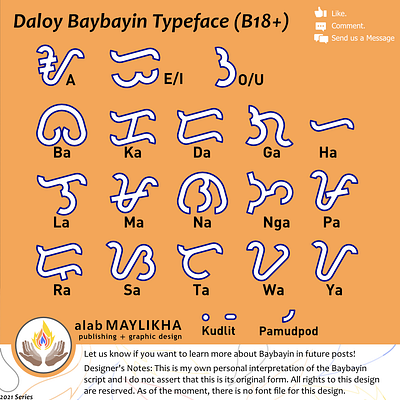 Custom Baybayin Typeface - Daloy baybayin font graphic design typeface