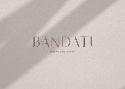 Bandati brand brand identity custom typography elegant typeface hair hair accessories icon illustrator logo logotype mark serif symbol typography