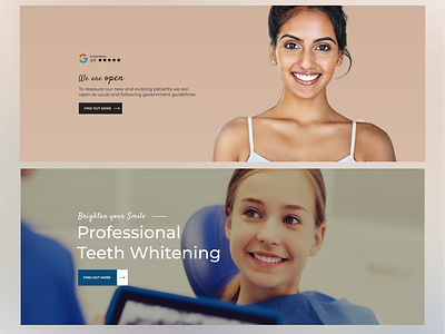 Banner Design For A Dental Website banner banner design brown child denatl design figma girl graphic design hero banner hospital illustration medical photoshop teen ui women