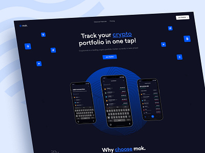 Crypto Landing Page Design bitcoin blockchain crypto cryptocurrency design landing landingpage landingpages landingpageui ui uidesign uiux uiuxdesign ux web webdesign website websitedesign webui