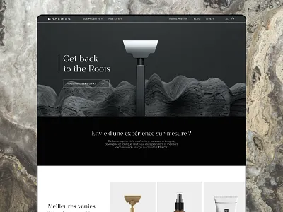 Racines branding cosmetic cream design ecommerce eshop logo male product page razors shop shopify subscription ui ux webdesign xd