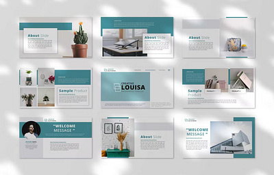 Free Louisa PowerPoint analysis annual branding chart clean corporate demonstration design designposter graphic design illustration keynote pitchdeck portfolio powerpoint report startup tech ui vector