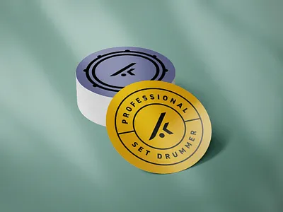 Collateral business cards drumming professional sticker