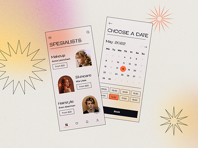 Beauty Service Booking App app beauty booking colorful design dribbble gradient interection mobile mobile app modern salon trend ui ui design