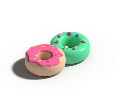 Two little donuts 3d animation app branding design graphic design illustration logo motion graphics ui ux vector