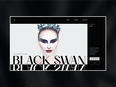 Movie Landing Page design graphic design ui ux
