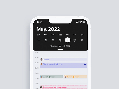 Calendar view android app app design calendar calendar view clean date picker design details ios mobile mobile app mobile design modern sketch to do todo ui ux